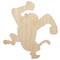 Fun Dancing Monkey Unfinished Wood Shape Piece Cutout for DIY Craft Projects
